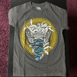 Crooks & Castles Medusa Graffiti Style T-Shirt Gray
